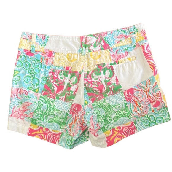 Lilly Pulitzer Callahan Shorts in Multi State Patchwork Print - 0 - Picture 4 of 12